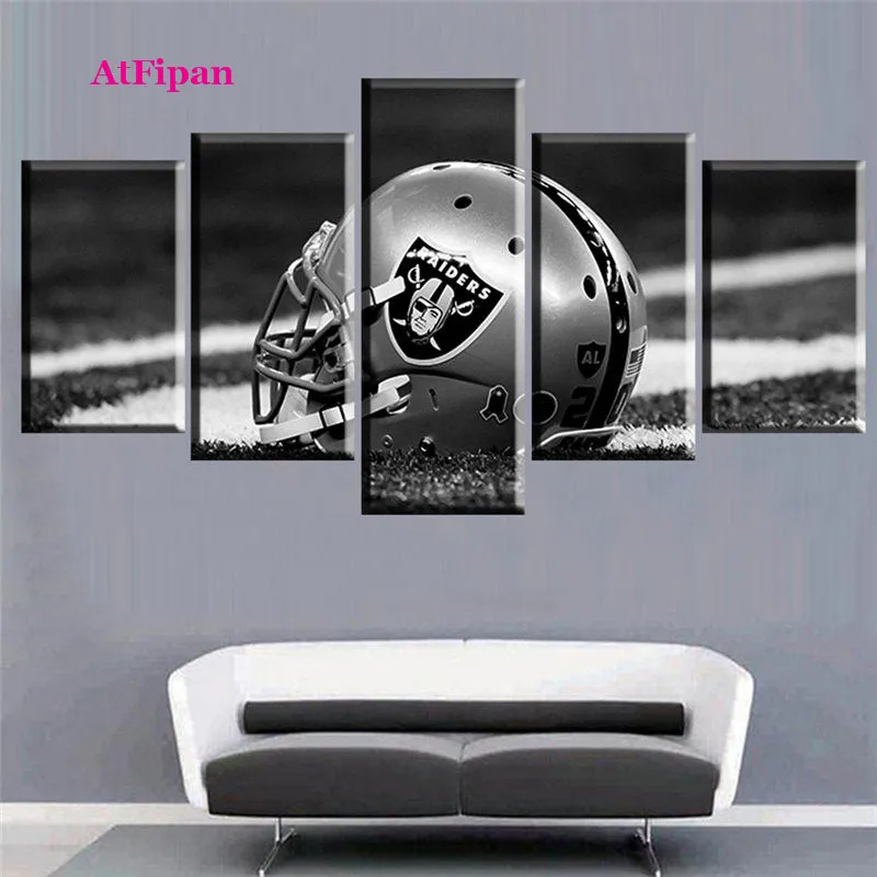 AtFipan Unframed Retro Football Helmets Painting Canvas Printing Vintage Wall Pictures For Living Room Perfect Art Posters | Дом и сад