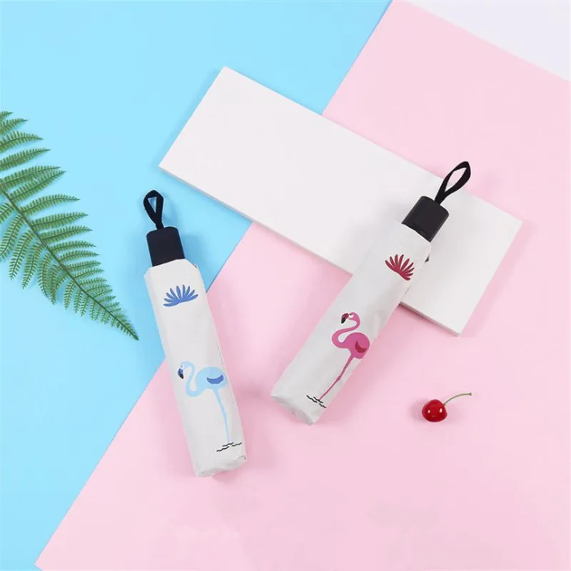 

Dolrleta flamingo pattern parsol sun umbrella women umbrella