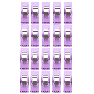 Purple DIVV зажим для одежды вешалка Горячая! 20 шт прозрачные Швейные Ремесло одеяло Переплет пластиковые зажимы пакет* 30 подарок падение - Цвет: Purple