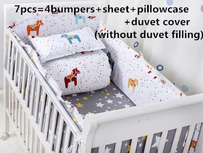Cream Baby Crib Bumper Wrap Around Protection Cot Bumpers Crib Bumper Nursery Bedding 4 Piece Set