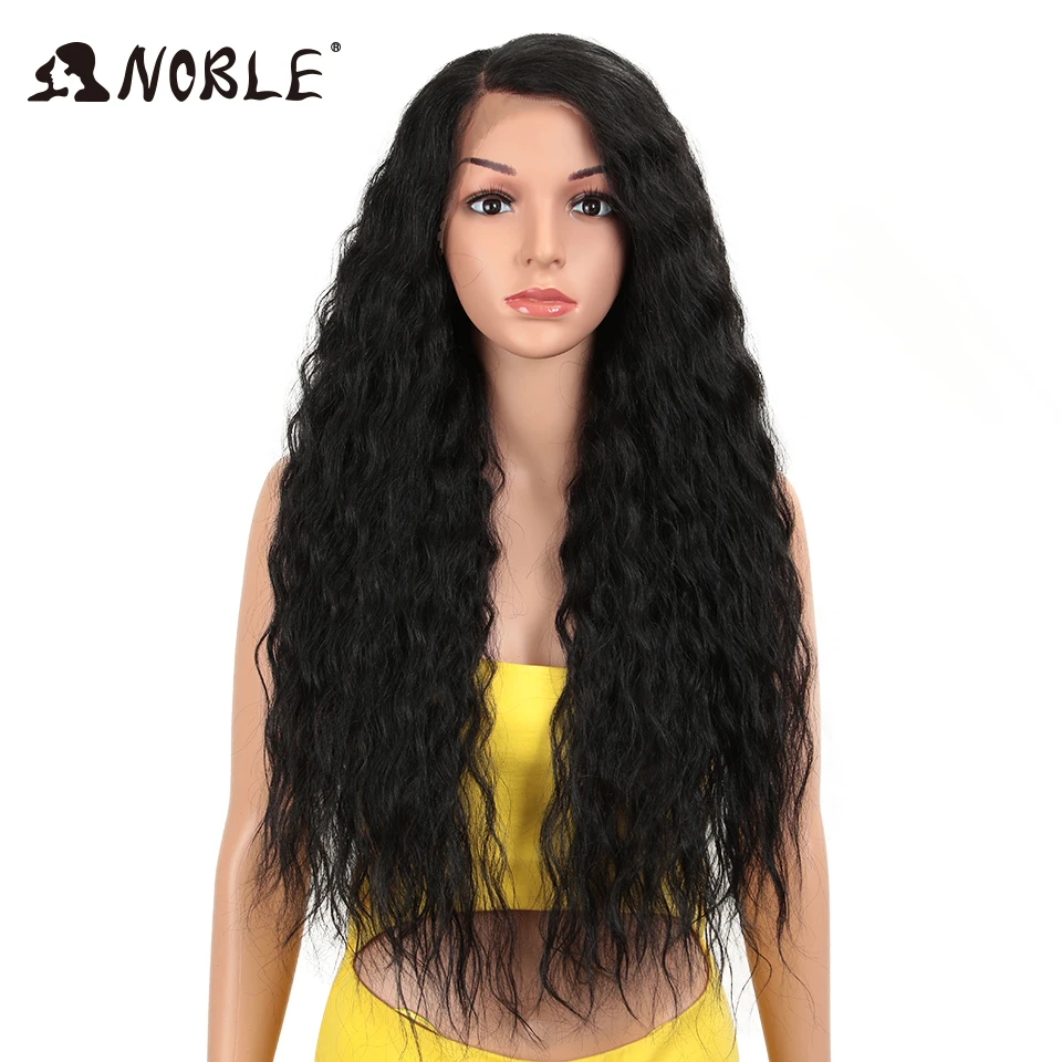 

Noble Hair Lace Front ombre blonde Wig 30 inch Long wavy red african american Synthetic Wigs For Women Synthetic Lace Front Wig