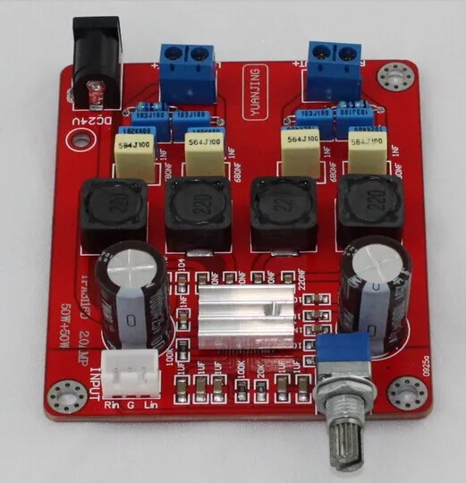 Плата усилителя канала класса D 2 0 DC18 24V 2A TPA3116 (50 Вт + 50 Вт)|amplifier board|channel amplifier2.0 amplifier