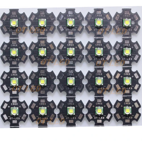 CREE XML XM-L T6 LED U2 10W 콜드 화이트 웜 화이트 고출력 LED 이미터 다이오드, DIY용 PCB, 12mm, 14mm, 16mm, 20mm, 2 개 4