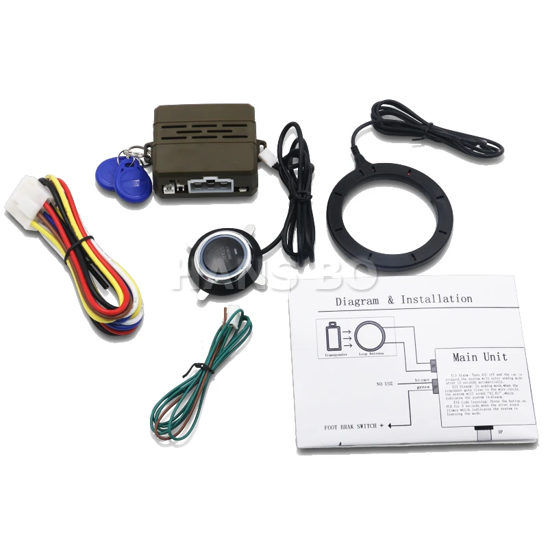 Car Engine Start Button RFID Lock Ignition Starter Keyless Entry