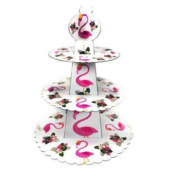 

1set Flamingo theme cupcake stand Flamingo theme cupcake holder Pink Flamingo cupcake stand