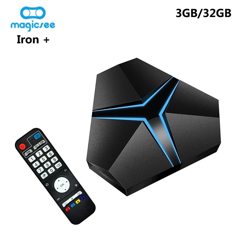 Восьмиядерный процессор Magicsee Iron + Amlogic S912 3 ГБ 32 Android 7 1 ТВ-приставка 2 4G/5 8G Wifi OTA Bluetooth