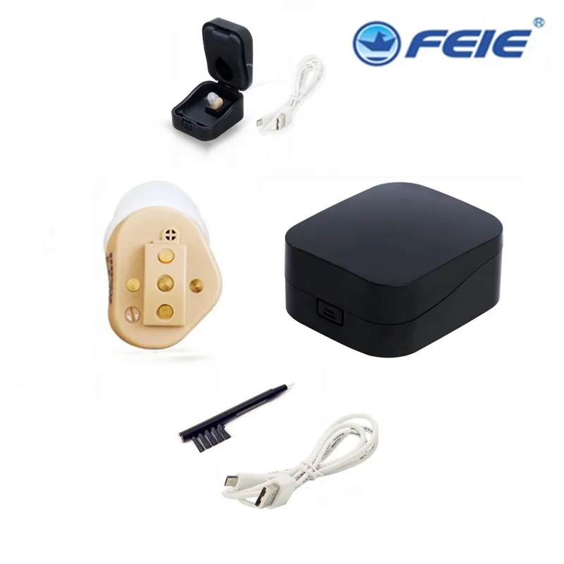 

CIC Invisible Digital Mini ITE Hearing Aids Personal Sound Voice Hearing Amplifier Superior Sound Low Distortion Beige ColorS-51
