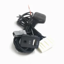 Auto FAI DA TE AUX USB KIT USB/AUX Interruttore Sul Pannello 28Pin Porta per Toyota Corolla Rav4 Highlander Land Cruiser Camry