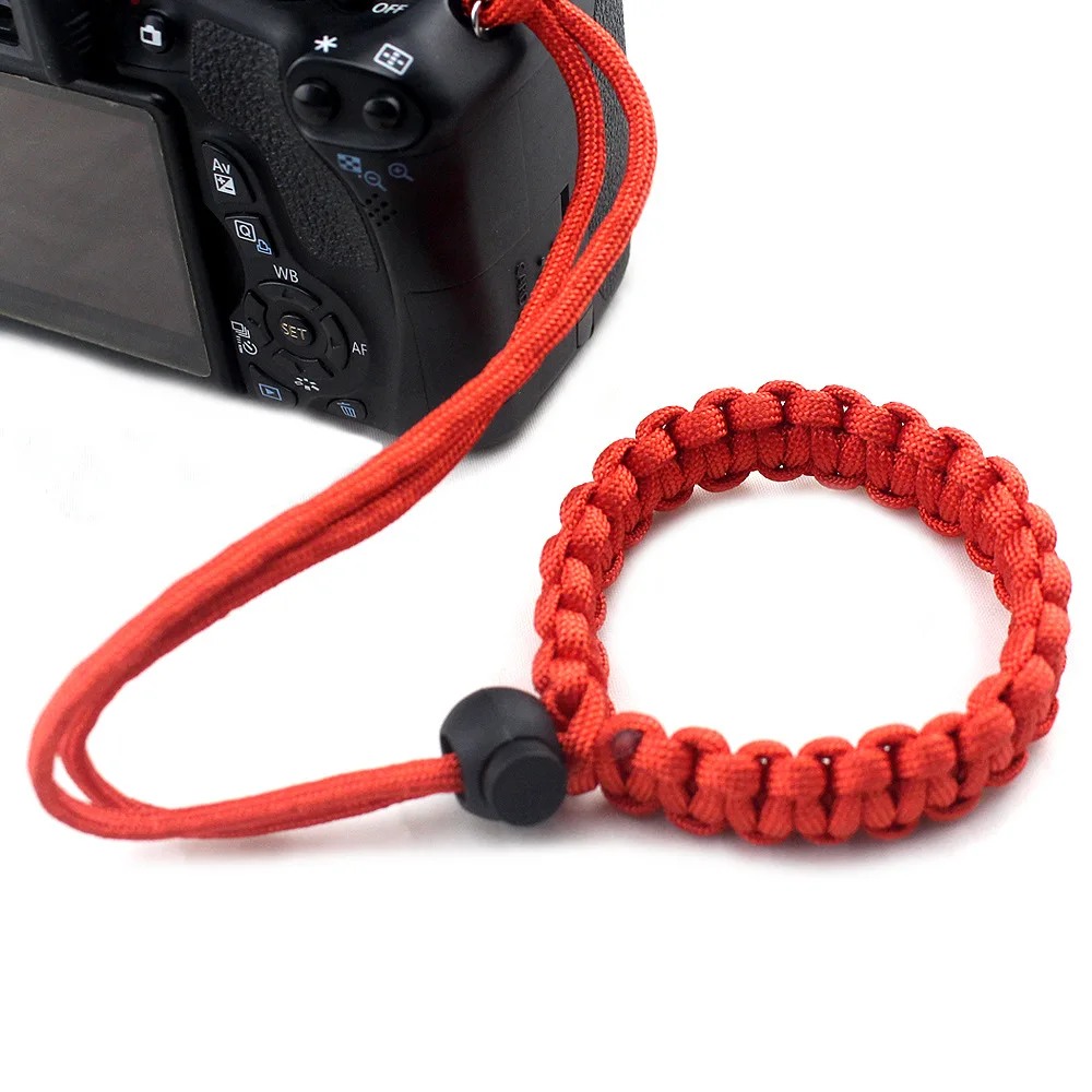 QIYIGE Sport Jewelry Braided 550 Paracord Adjustable Camera Wrist Strap