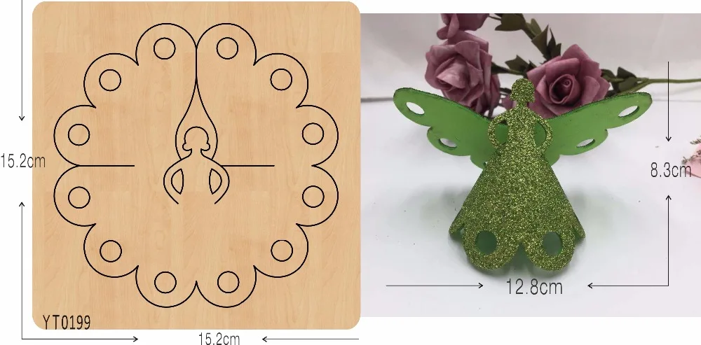 

Fairy maiden wooden die/cutting tool die/ Scrapbook mold/YT0199