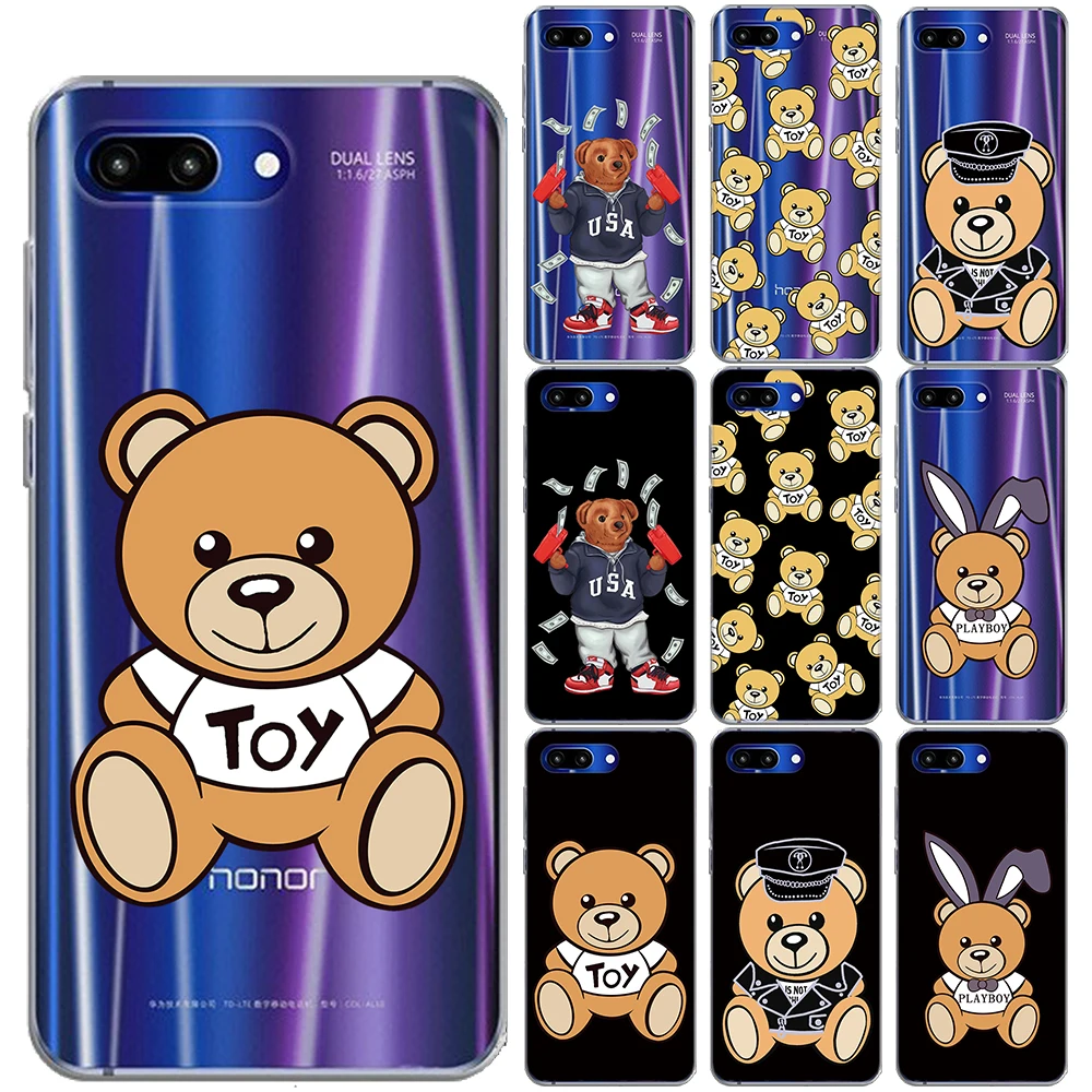 

Cute Brand Bear Soft TPU Case For Huawei Honor 9 10 Lite View 20 8X 8C 7A Y5 Y6 II Y3 Y7 2017 Y9 2018 2019 NOVA 4 3 3I Cover