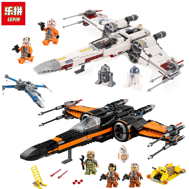 

Lepin 05145 05004 05029 legoinglys 75218 75149 75102 Star fighter First Order Poe's X Wing Fighter Wars Building Blocks Bricks