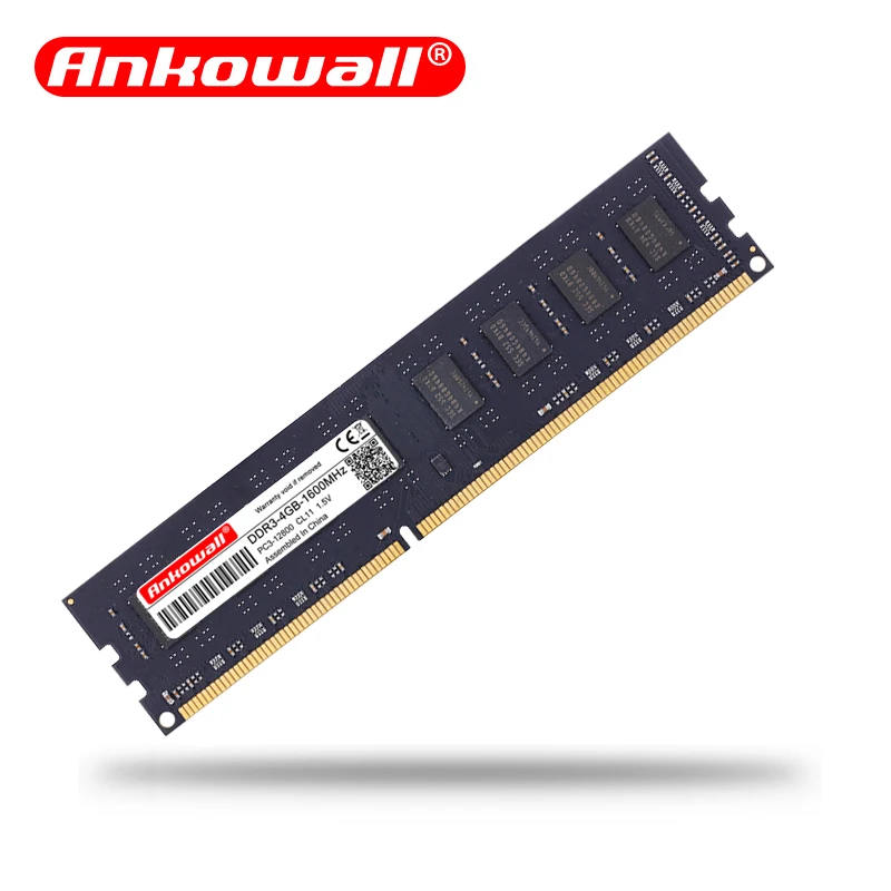 Ankowall Фирменная Новинка DDR3 4 ГБ 8 ГБ память оперативная память ddr 3 1333 1600 для всех настольных PC3-12800/10600 совместимы 2 Гб