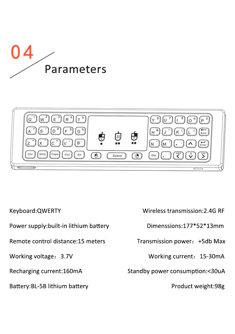 TZ16 клавиатура 2,4G Air mouse беспроводная Клавиатура Тачпад ручной пульт Дистанционного Управления Гироскоп светодиодный Подсветка для Android tv Box PC