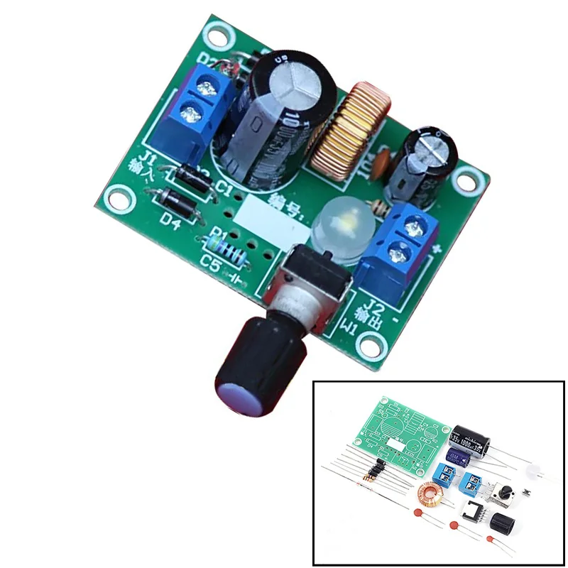 LM2596 стабилизаторы напряжения регулируемые точные Понижающие мощности 3,2-40 В до 1,23-35 в силовая плата модуль регулятор напряжения
