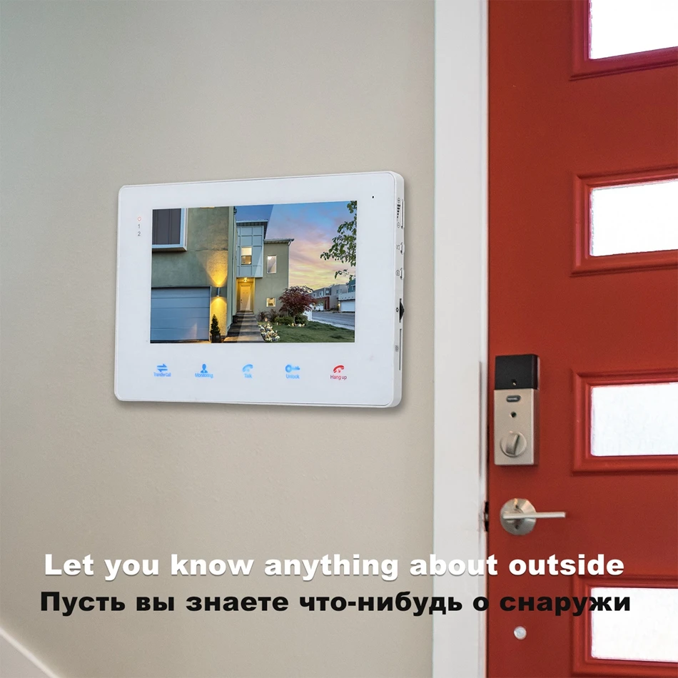 Видеодомофон HomeFong проводной домофон для дома 130 градусов 1200TVL дверной звонок