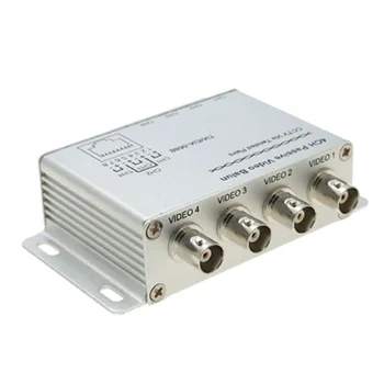 

LNHF New Silver UTP 4 Channel Passive Video Balun Transceiver Adapter