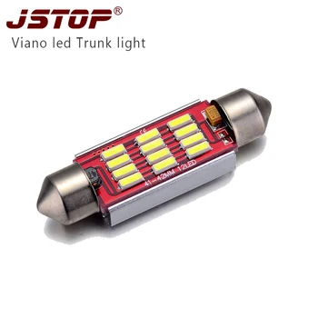 

JSTOP 1piece/set Viano led car Trunk lamps c5w 12V dome bulbs Interior Lights festoon 41mm 4014smd auto canbus 6000K Trunk light