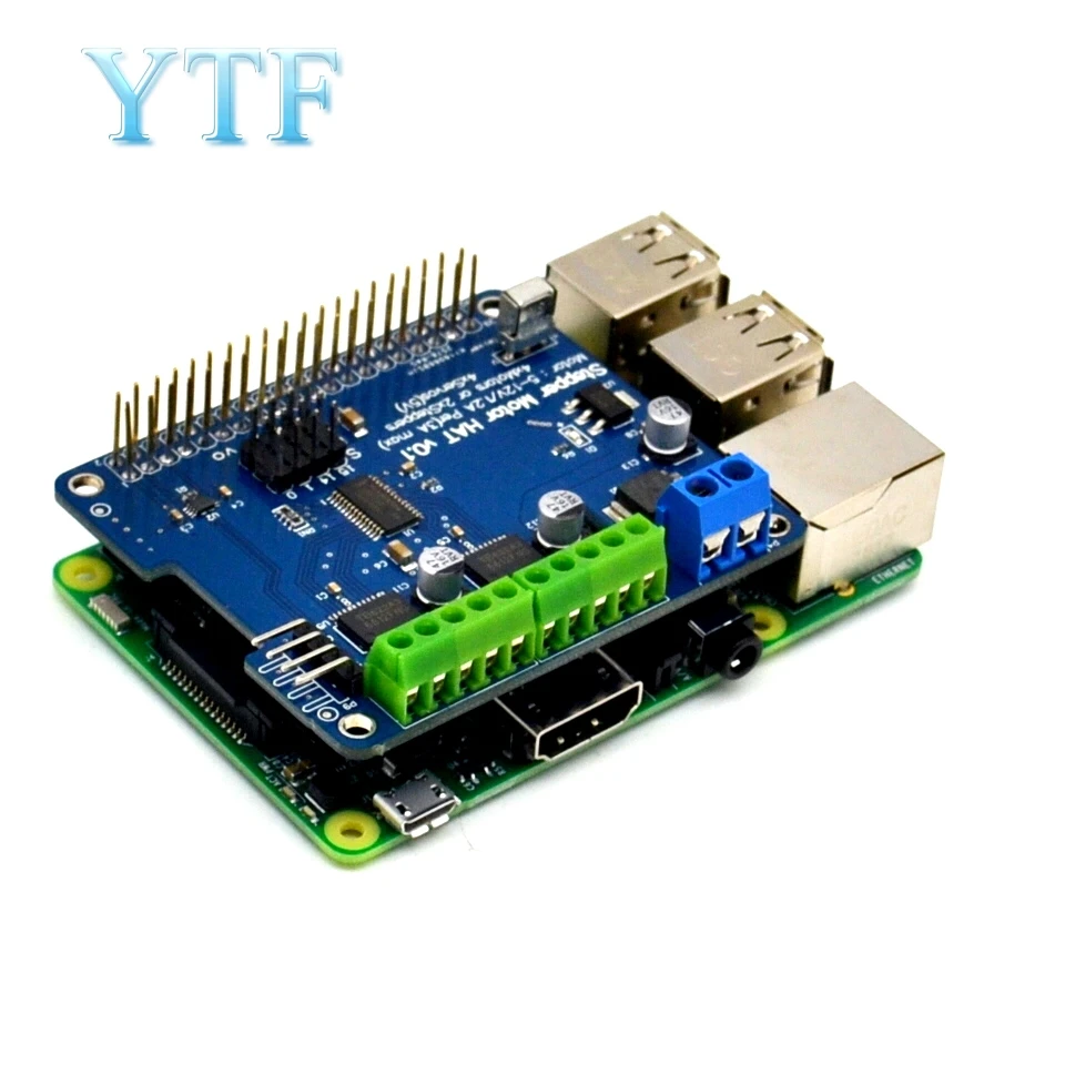 Новинка! Шаговый двигатель B + плата расширения робота Серводвигатель для Raspberry Pi 3