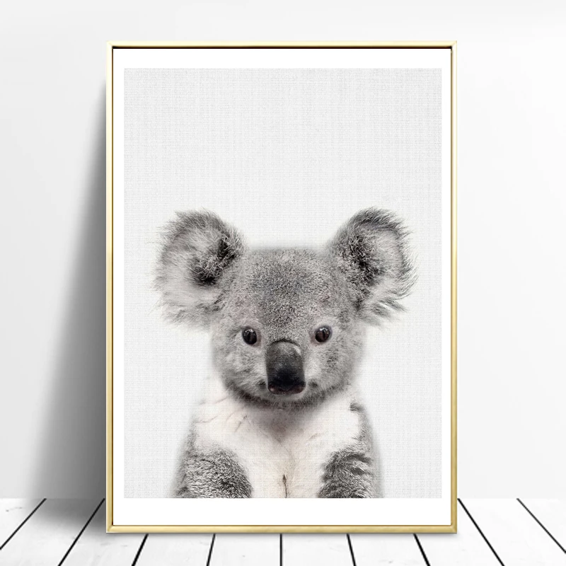 Nordic Art Posters Prints Koala Wall Canvas Painting Hedgehog Study Room Home with Free Shipping