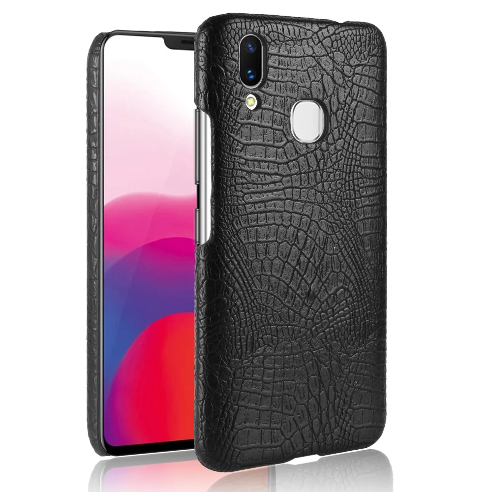 For Vivo X21 Case Slim Crocodile Skin Texture Leather Back Cover Hard Shield Smart Mobile Phone Protective Bag Shell Coque |