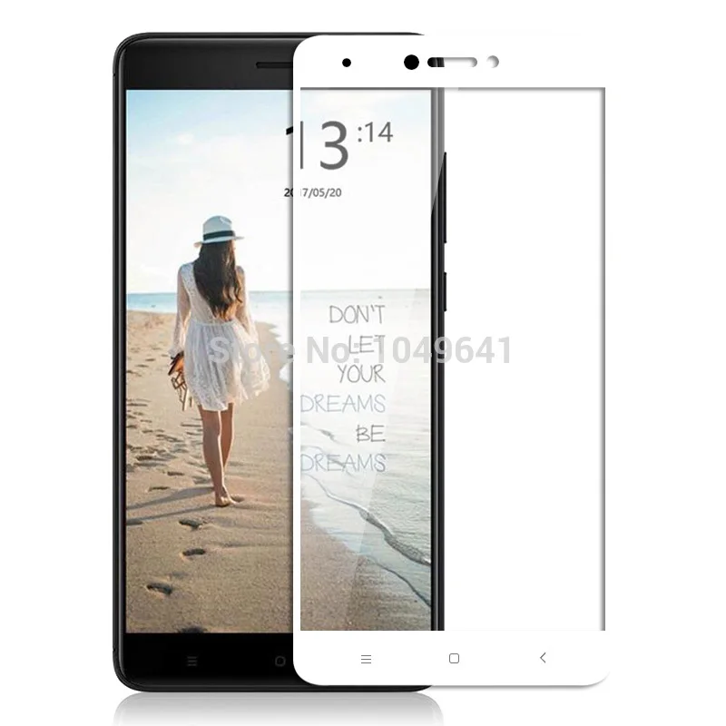 KXM1261W_1_2D Full Screen Covered Explosion-proof Tempered Glass Film for Xiaomi Redmi Note 4X 5.5 inch 32GB