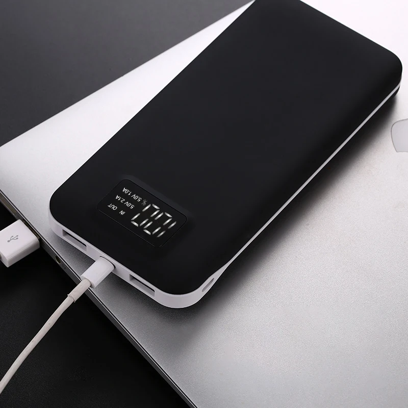 Power bank ультра тонкий 20000mAh мобильный источник питания цифровой ЖК дисплей