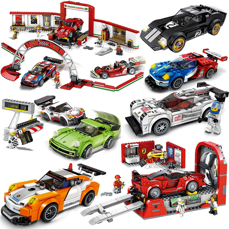 Суперсовместимая модель автомобиля Legoed speed Champions от Corsa строительные блоки Mattoni