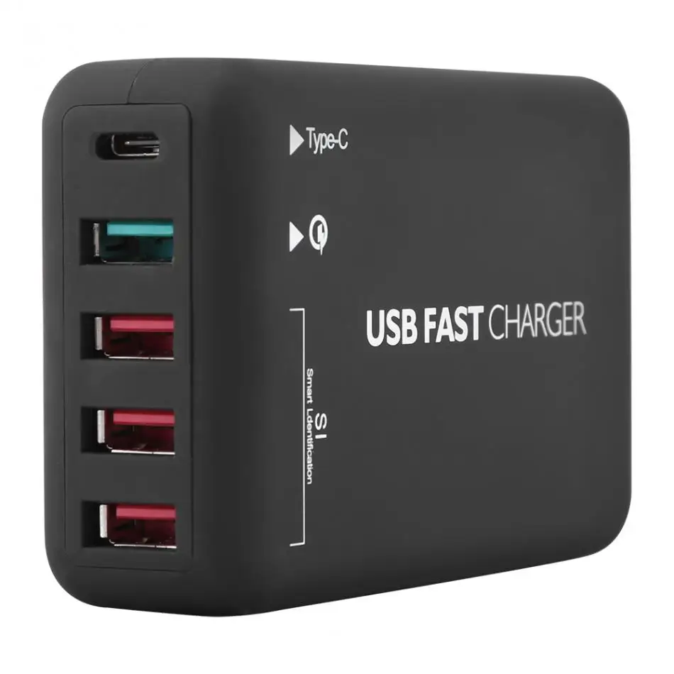4 Port USB Type-C QC 3.0 USB Wall Fast Charger Station Power Adapter EU Plug Black 5V/9V/12V Support 4 Port USB Type-C QC 3.0 USB Wall Fast Charger Station Power Adapter EU Plug Black 5V/9V/12V Support
