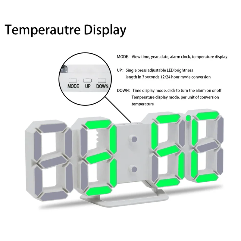3D LED настенные часы Современный цифровой Настольный будильник ночник Saat для дома