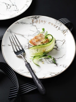 

Nordic style natural marble sushi dessert bread steak COOL plate heart type jewelry storage display plate Marble Individual