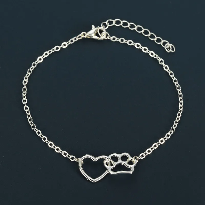 

SUTEYI Famous Brand Love Footprint Bracelet Jewelry Female Heart Forever Stainless Steel Bracelets & Bangles For Women