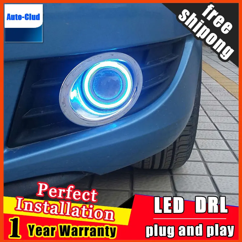 

car styling angel eyes fog light for Skoda Fabia 2012-2014 year LED fog lamp LED Angel eyes LED fog lamp 2 function