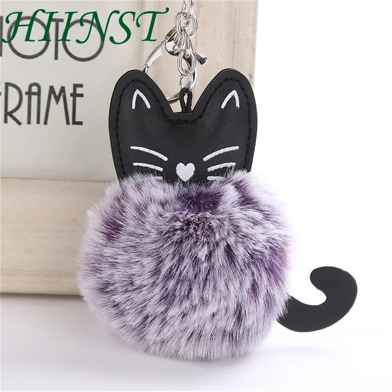HIINST Stuffed & Plush toy 8CM Cute Cat Keychain Pendant Women Key Ring