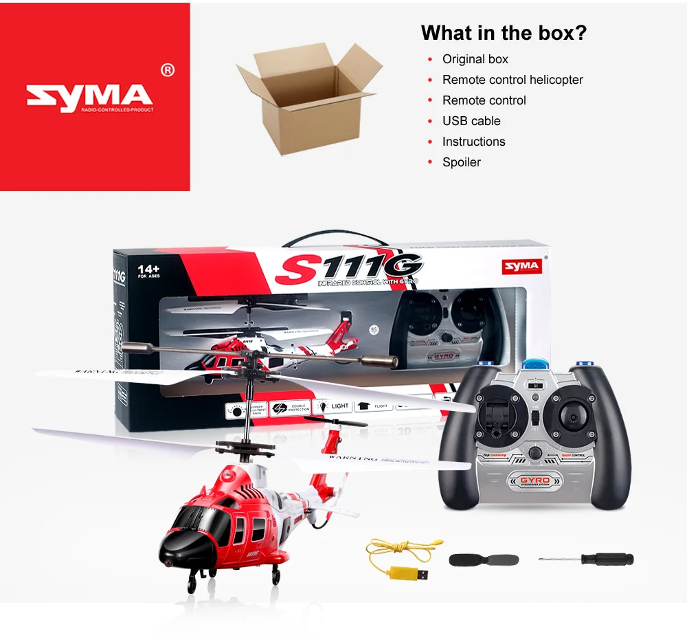 SYMA S111G военный р/у вертолет со стальным корпусом и ночной светильник мини-Дрон Easy Управление самолет с гироскопом игрушки подарок забавные