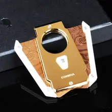 Весь стальной позолоченный двойной режущий инструмент сигарный Режущий инструмент для мужчин Cohiba