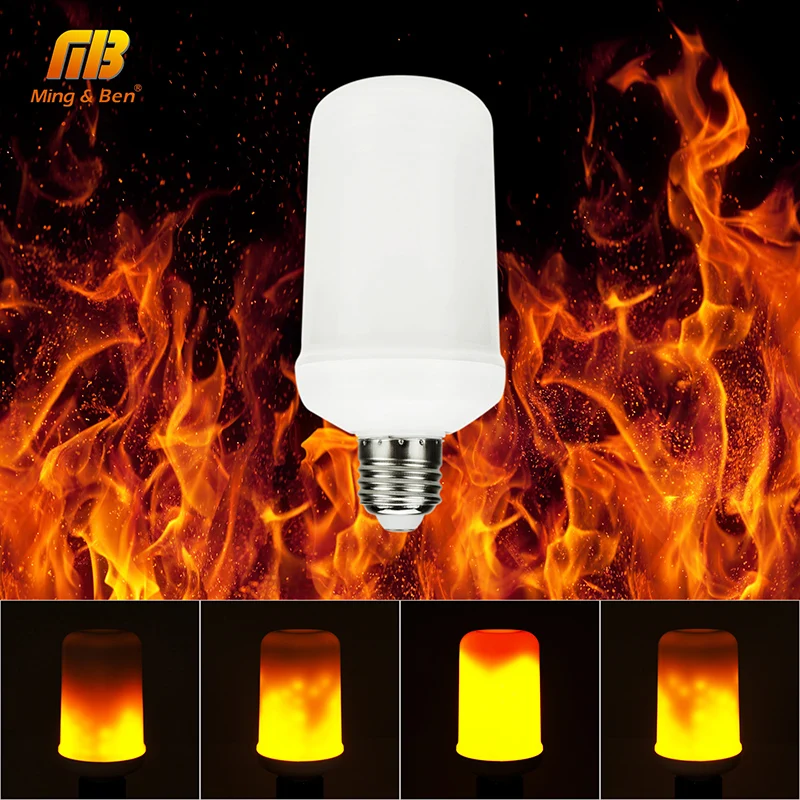 

LED Lamp Flame Effect Light Bulbs E26 E27 7W 90-260V AC Creative Lights Flickering Emulation Vintage Atmosphere Decorative Lamp