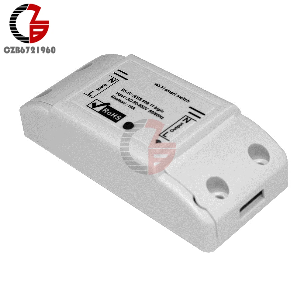 

2200W 10A 220V Wifi Smart Switch Multi-play Wireless Remote App Control Switch AC 90-250V for Smart Home Automation LED Light