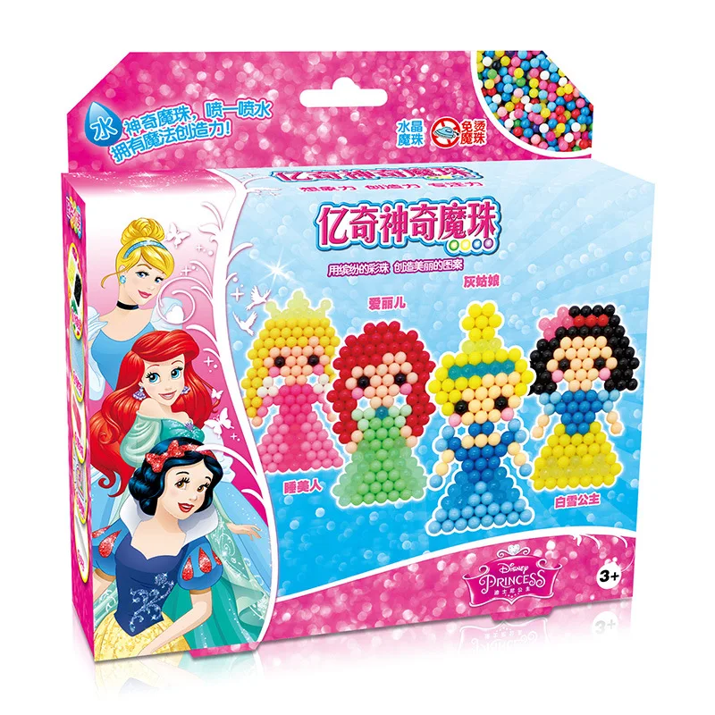 

Disney cartoon Elsa DIY magic bead children educational toy hand-made bean water sticky creative painting girl boy birthday gift