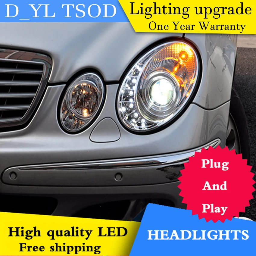 D_YL Car Styling for W211 E240 E200 E280 Headlights 2003 2009 W211 LED