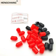 1000 шт/партия крышка SMA 6 мм Защитная крышка резиновые крышки пылезащитный колпачок красный черный для SMA разъем или металлические трубы