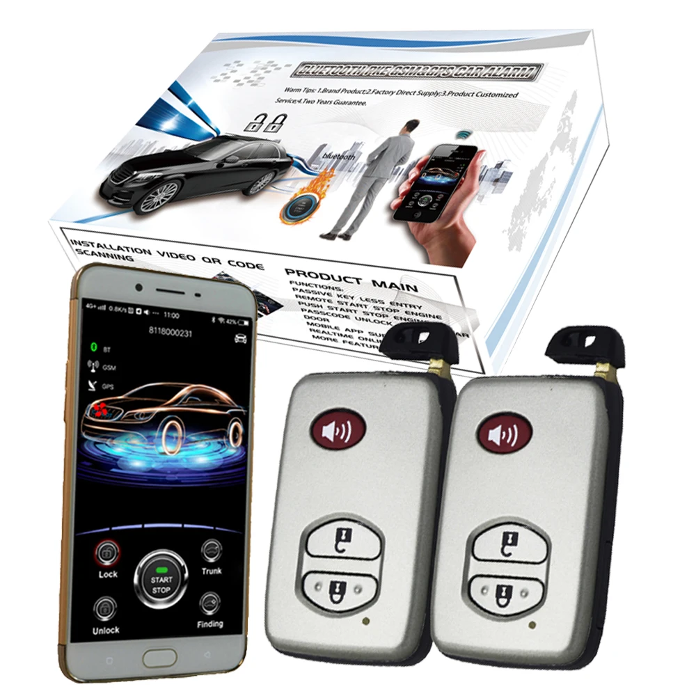 

cardot 2g automotive gsm car intelligent alarm system passive keyless entry system push button start stop