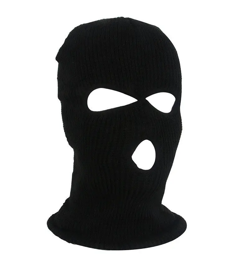 Армейская тактическая маска, 3 отверстия, полная маска для лица, лыжная маска, зимняя шапка, Балаклава, капюшон, Новинка - Цвет: A