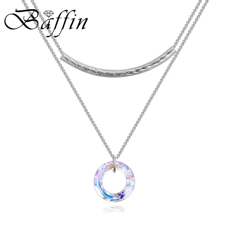 swarovski necklace circle pendant