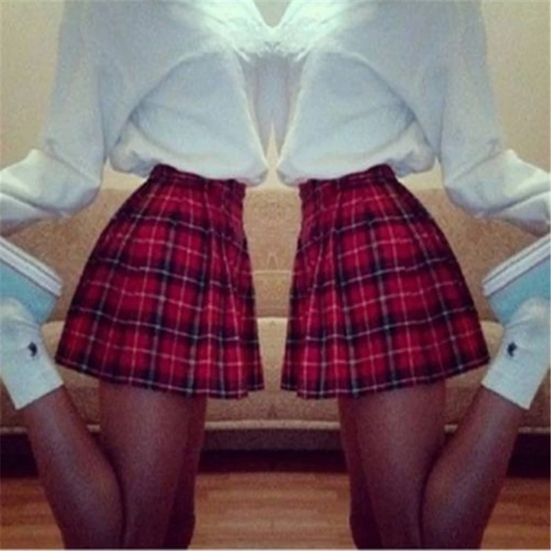 High quality school uniform skirt fashion plaid short skirt pleated cotton skirt women casual Japanese preppy mini skirt High quality school uniform skirt fashion plaid short skirt pleated cotton skirt women casual Japanese preppy mini skirt