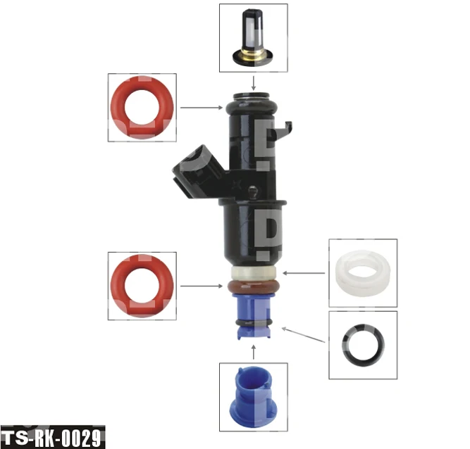 

Free shipping!!200sets/box Top Feed MPI fuel injector components injector repair kits TS-rk-0029