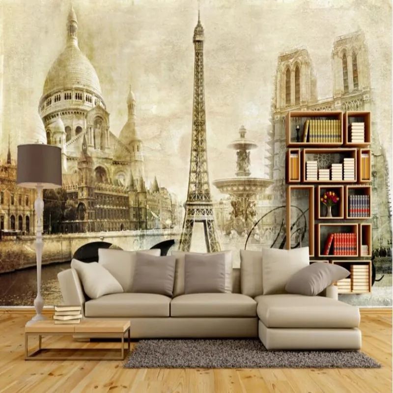 

Beibehang Custom large home decoration wallpaper retro nostalgic European castle city wallpaper background wall wallpaper 3d
