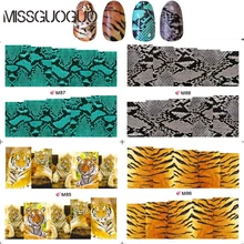 Дизайн с леопардовым принтом, водная наклейка, полное покрытие, стикер для ногтей, s, тигр, змеиная кожа, дизайн ногтей, наклейка для ногтей, наклейки, украшения, обертывание