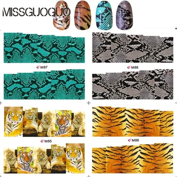 

leopard print design Water decal full cover Nail Stickers Tiger Snake skin design nails sticker For nail decals decorations wrap