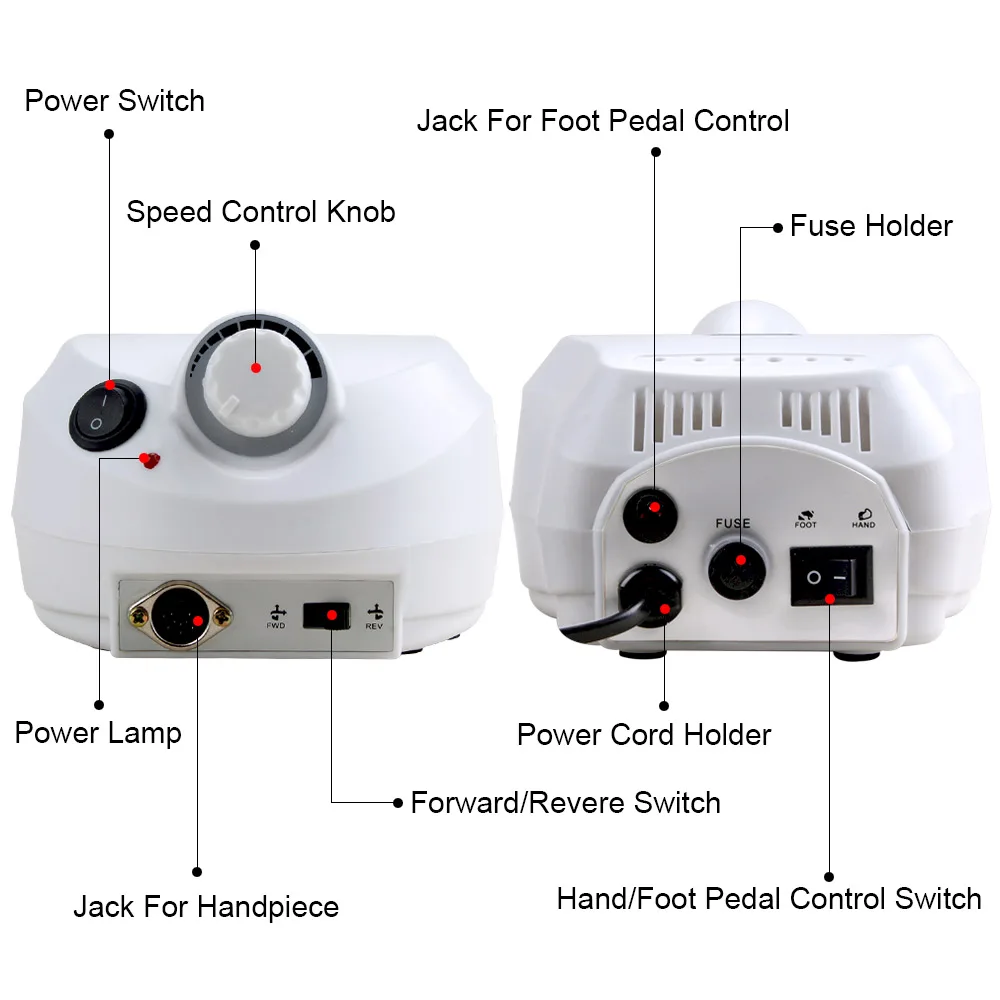 30000 об/мин, Профессиональный аппарат для маникюра, педикюра, набор, электрическая пилка с ФРЕЗОЙ, дрель для ногтей, инструмент для полировки